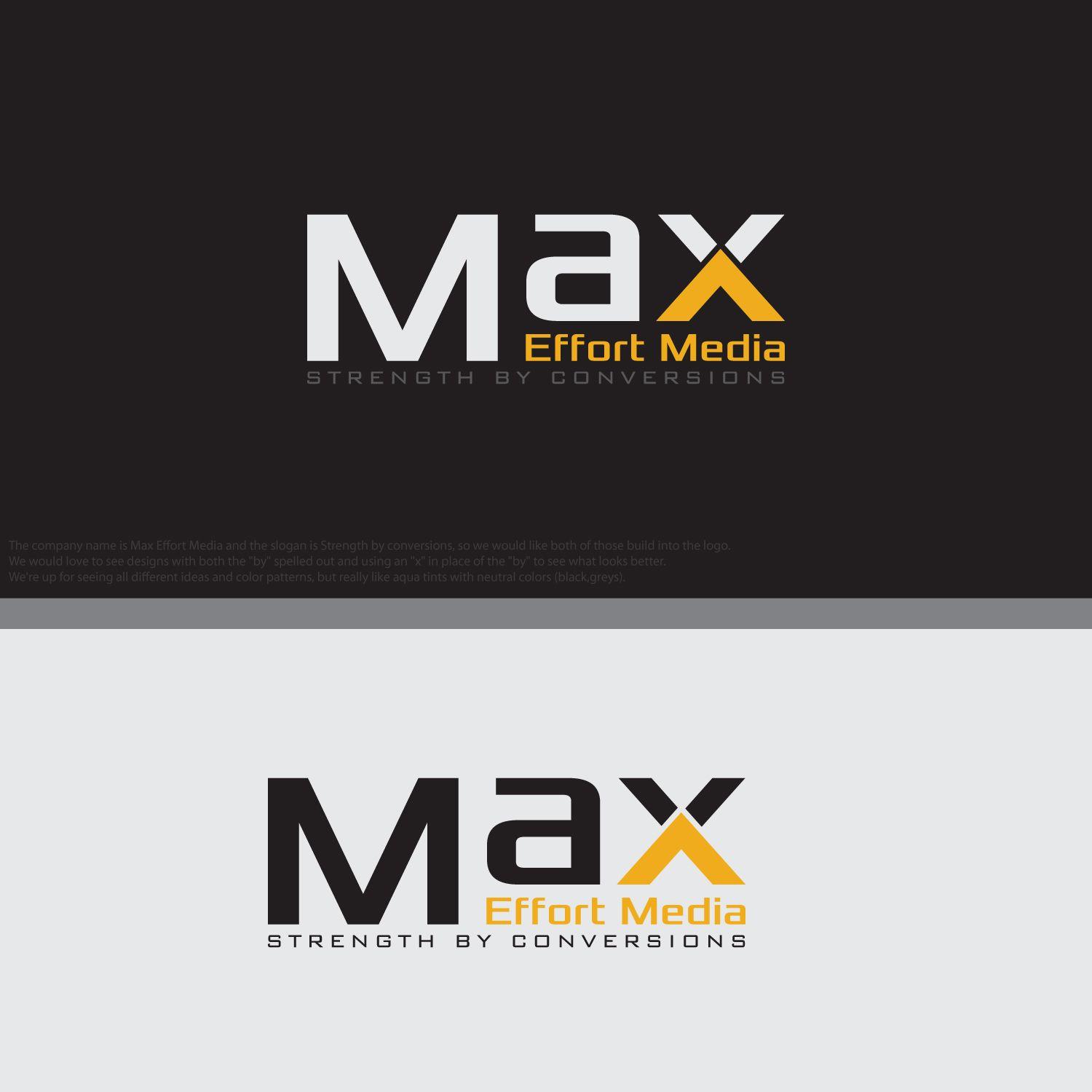 Effort Logo - Playful, Modern, Digital Logo Design for Max Effort Media/Strength ...