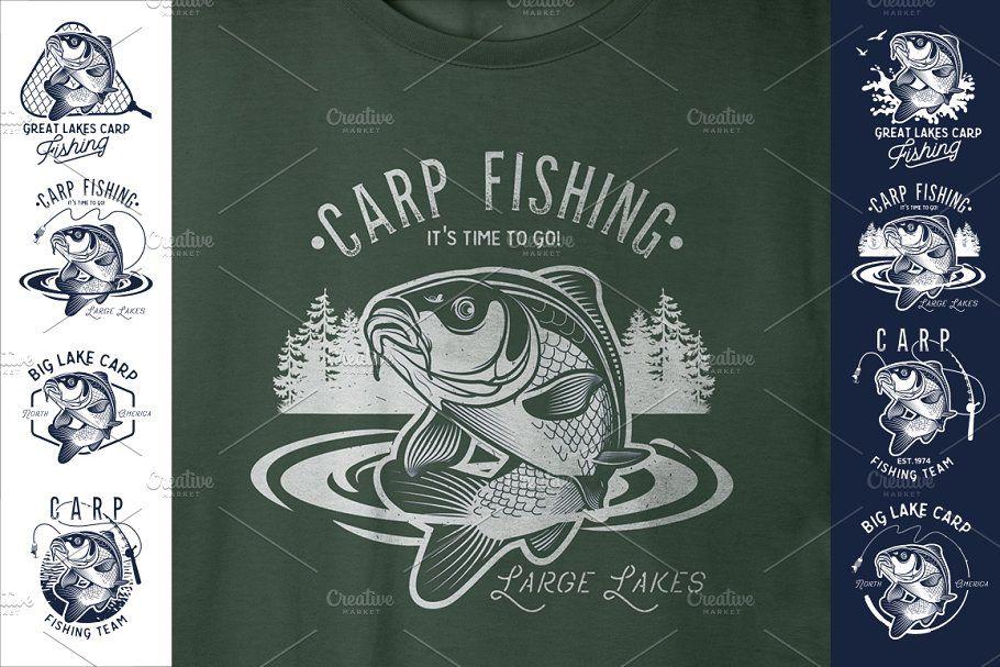 Carp Logo - Vintage Carp Fishing Logos