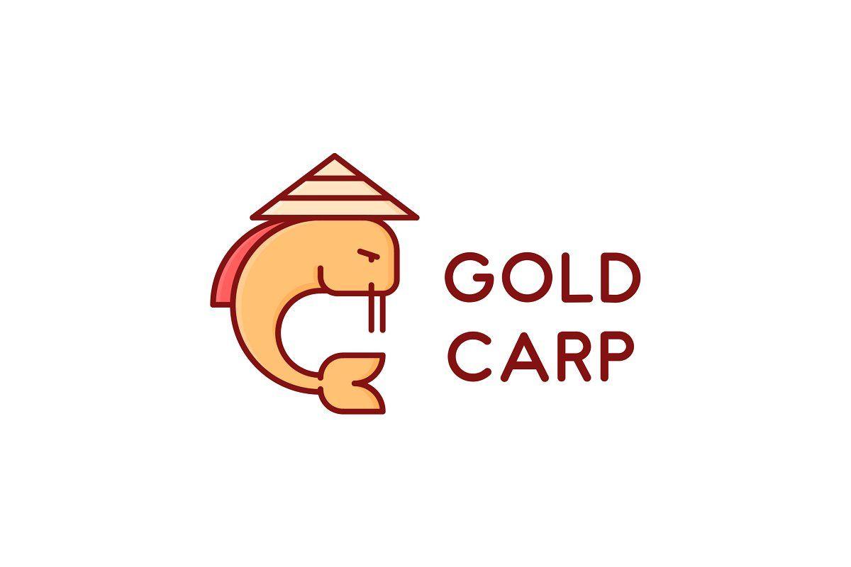 Carp Logo - Gold Carp Logo ~ Logo Templates ~ Creative Market