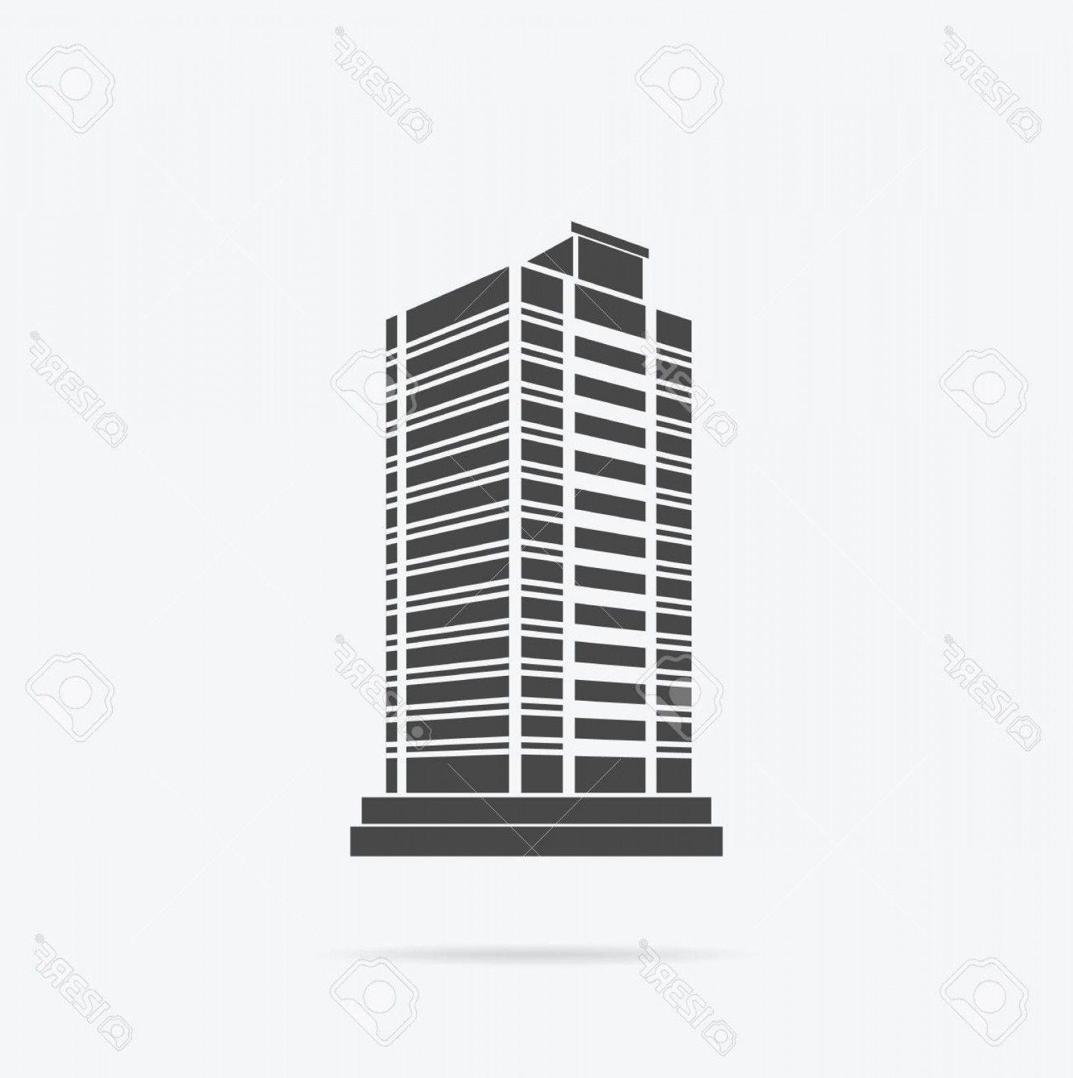 Skyscraper Logo - Photostock Vector Skyscraper Logo Building Icon Black Building And ...