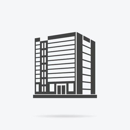 Skyscraper Logo - Skyscraper logo building icon. Black building and isolated