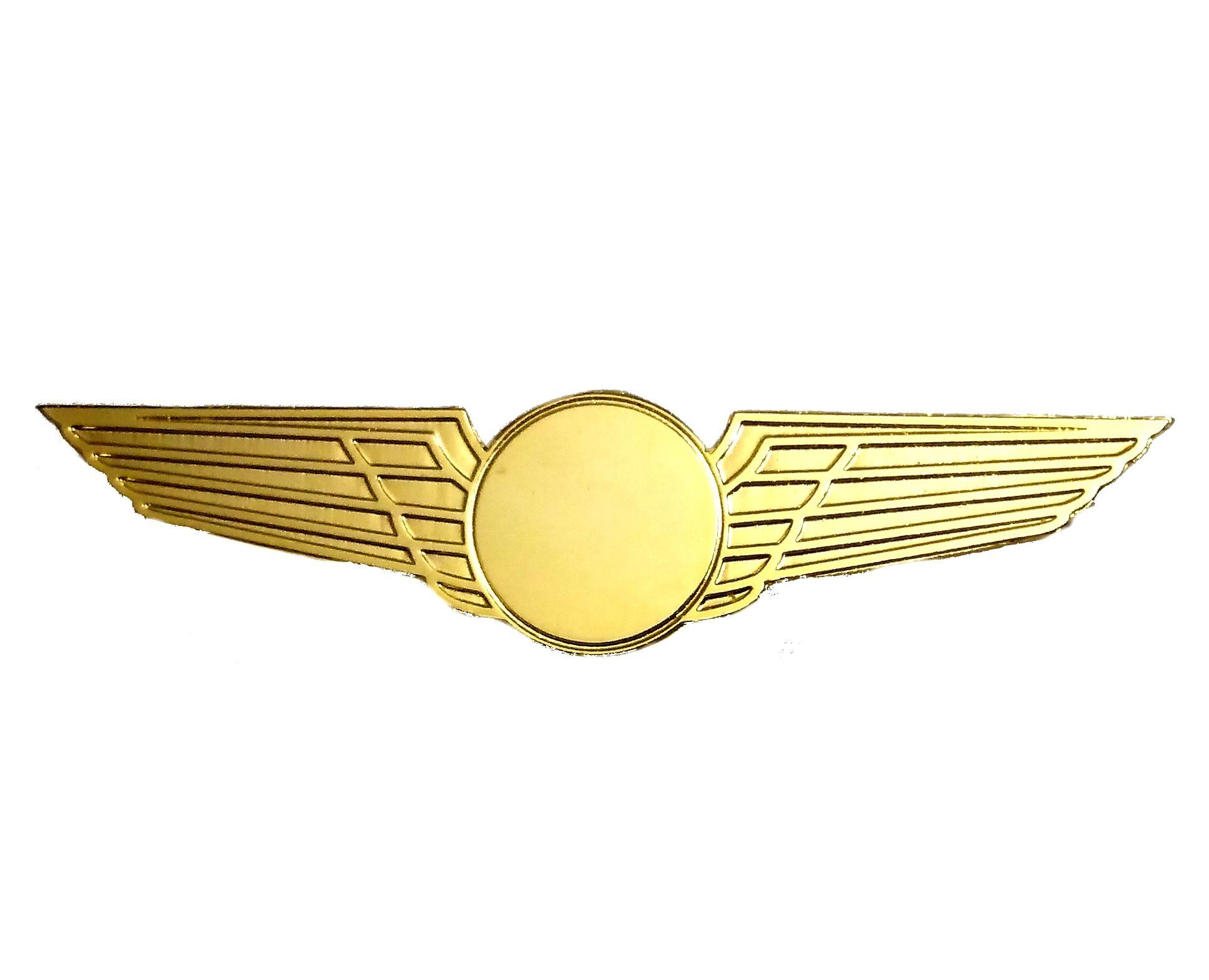 Pilot Logo - Pilot Wings-Gold plated brass wings without logo for aviation professionals