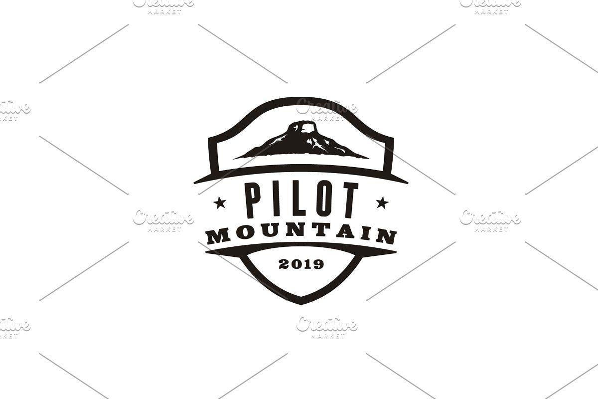 Pilot Logo - Pilot Mountain Retro Vintage logo