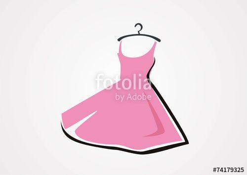 Dress Logo - Dress fashion logo shopping vector
