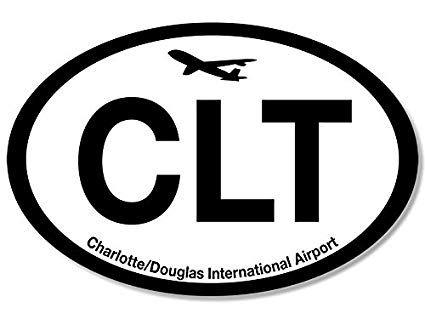 CLT Logo - Amazon.com: American Vinyl Oval CLT Charlotte Douglas Airport Code ...