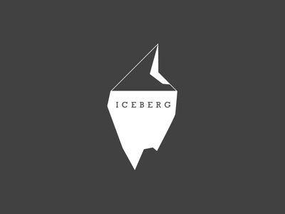 Iceberg Logo - Iceberg Logo (Reverse) | iceberg icon | Ice logo, Trident logo, Logos