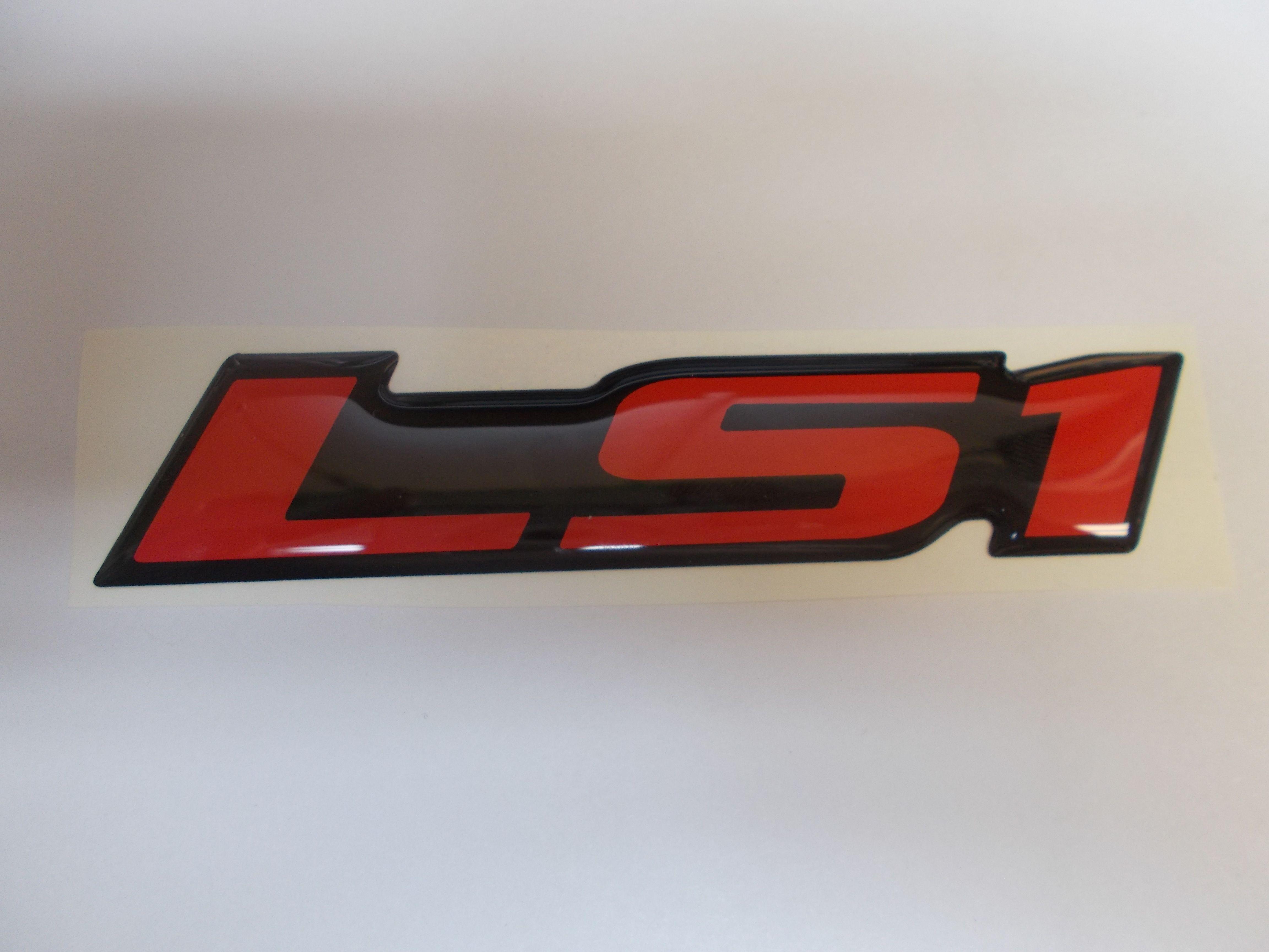 LS1 Logo - LS1 Fender Emblem Badge C6 Zr1 Style Assorted Colors Black With Red LS1