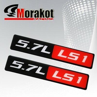 LS1 Logo - 2x 5.7L LS1 Sticker Emblem Car Decal Logo Bumper Window Fender Badge Black Red