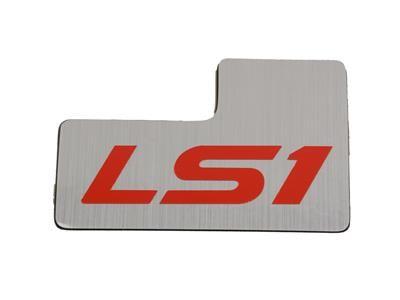 LS1 Logo - 97 04 LS1 Silver With Red Throttle Body ID Plate