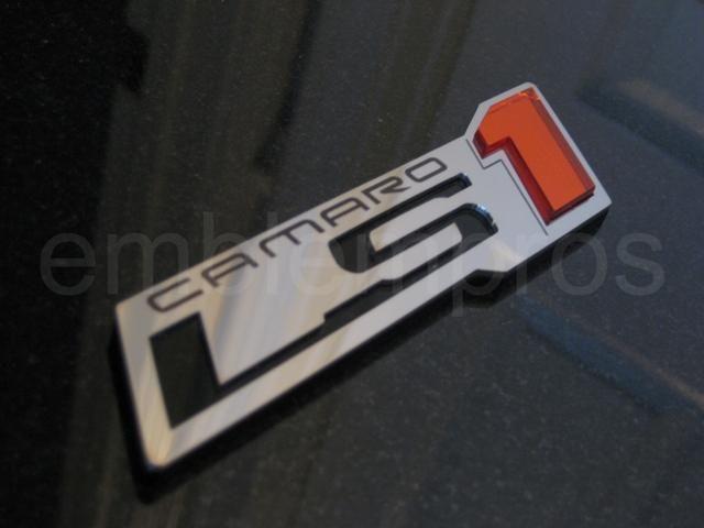 LS1 Logo - CUSTOMIZEABLE TEXT LOGO LS1 'ZR1' STYLE STAINLESS STEEL & ACRYLIC EMBLEM