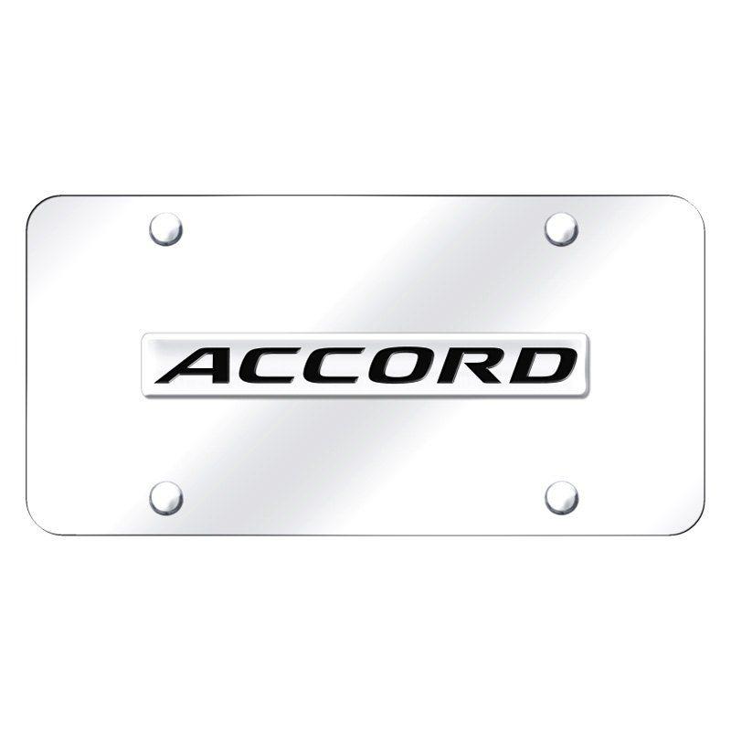 Accord Logo - Autogold® ACC.N.CC License Plate with 3D Chrome Accord Logo