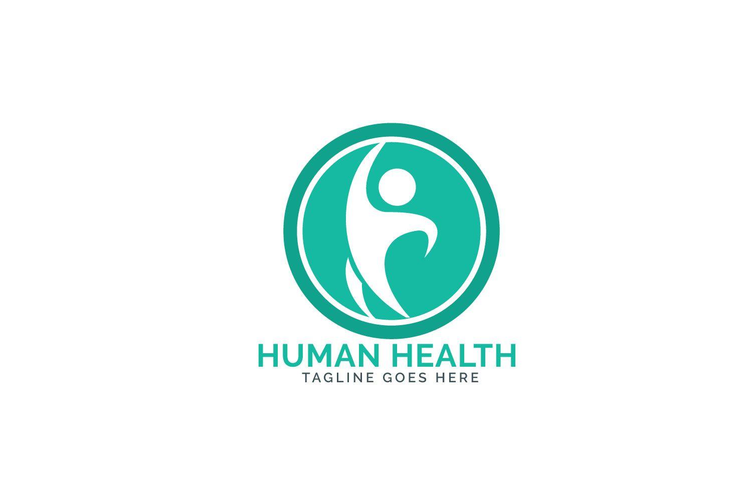 Life Logo - Human character logo design. Green life logo sign.