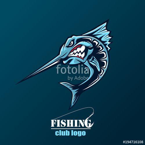 Marlin Logo - ANGRY MARLIN LOGO COLOR
