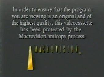Macrovision Logo - Macrovision Warning Screens