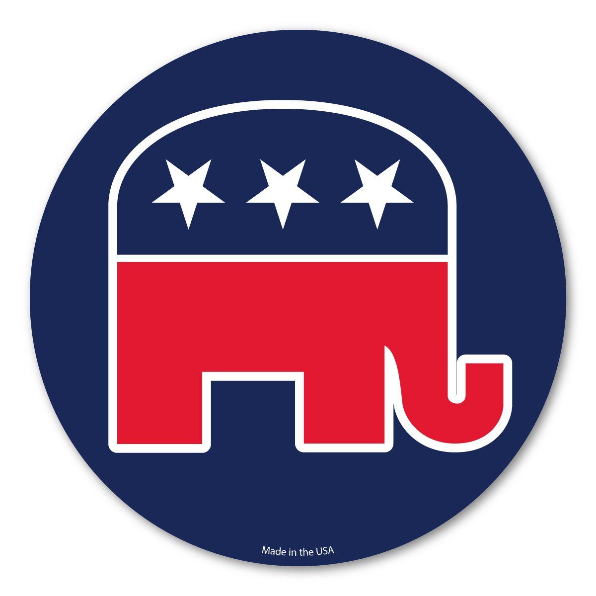 Republican Logo - Republican Elephant Circle Magnet