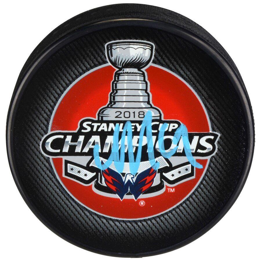 Backstrom Logo - Nicklas Backstrom Washington Capitals 2018 Stanley Cup Champions  Autographed Stanley Cup Champions Logo Hockey Puck