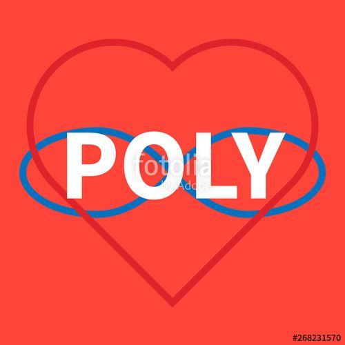 Polyamory Logo - Flat illustration. Open romantic and sexual relationships. Polyamory
