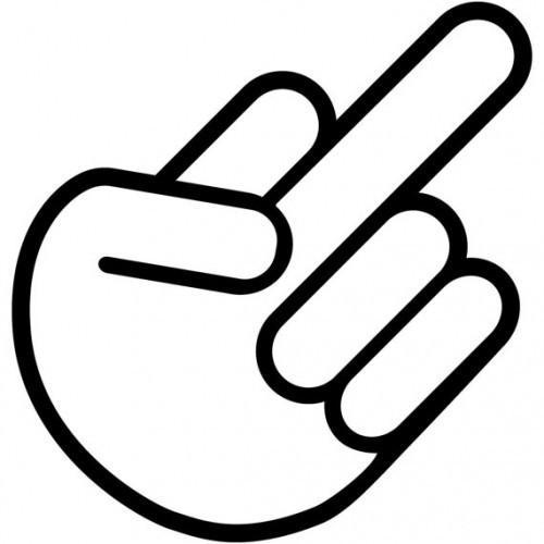 Shocker Logo - A Pair Of Shocker F*ck hand Middle Finger Sticker Decal Logo