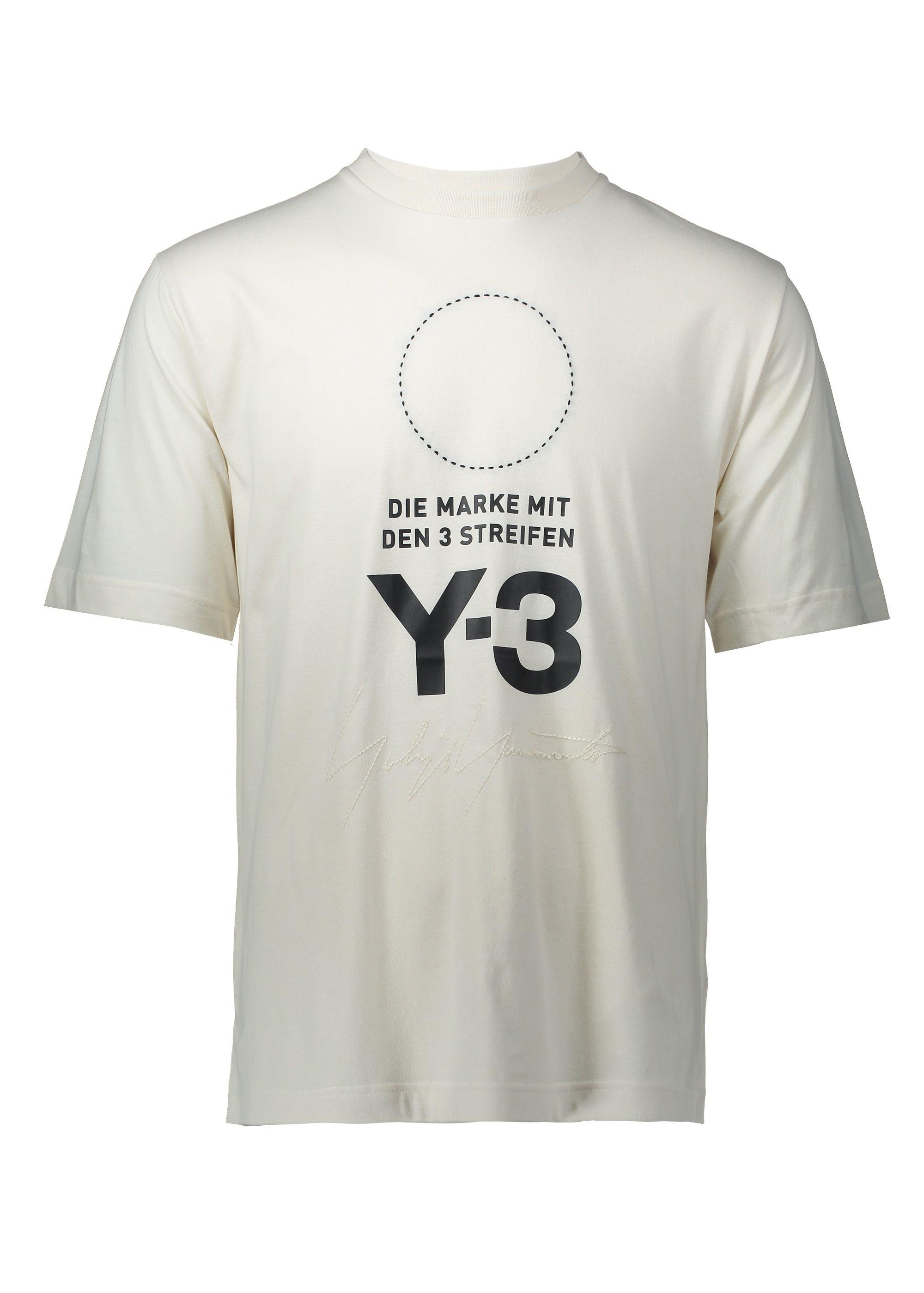 Y3 Logo - Stacked Logo Tee - Champagne