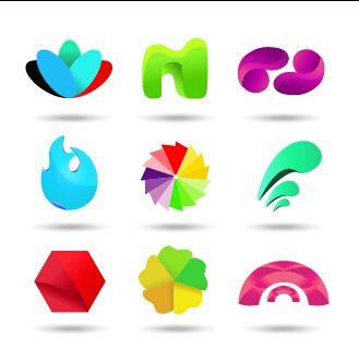 Material Logo - Original design colored logos vector material 04 free download