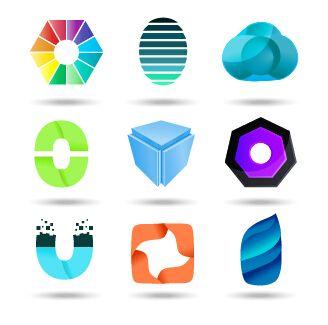 Material Logo - Original design colored logos vector material 03 free download