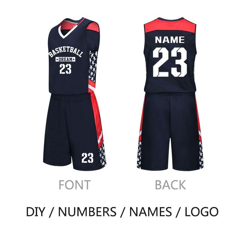 Shorts Logo - US $20.24 25% OFF|2019 Men Basketball Jersey Set Sport Shirt & Shorts  Student Team Uniform Custom Logo Number Name Training Suit-in Basketball  Jerseys ...