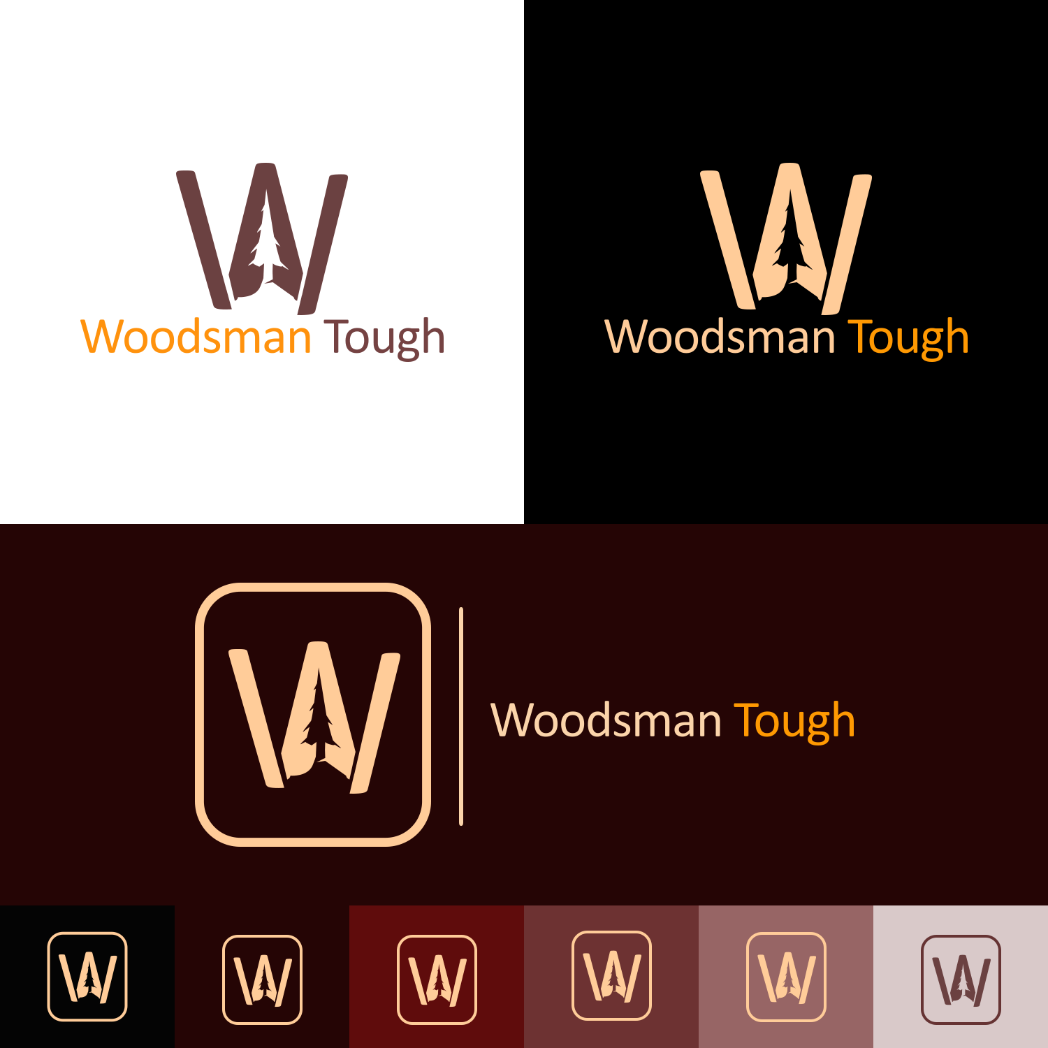Woodsman Logo - Masculine, Bold Logo Design for Woodsman Tough