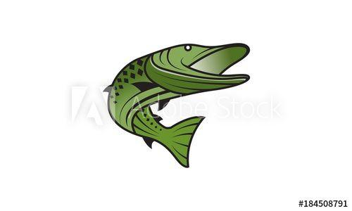 Muskellunge Logo - muskellunge fish vector logo - Buy this stock vector and explore ...