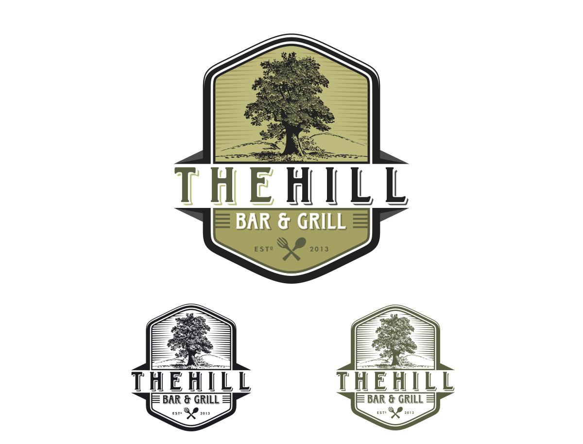 Hill Logo - Logo Design for The Hill Bar & Grill | R. ONE CREATIVE