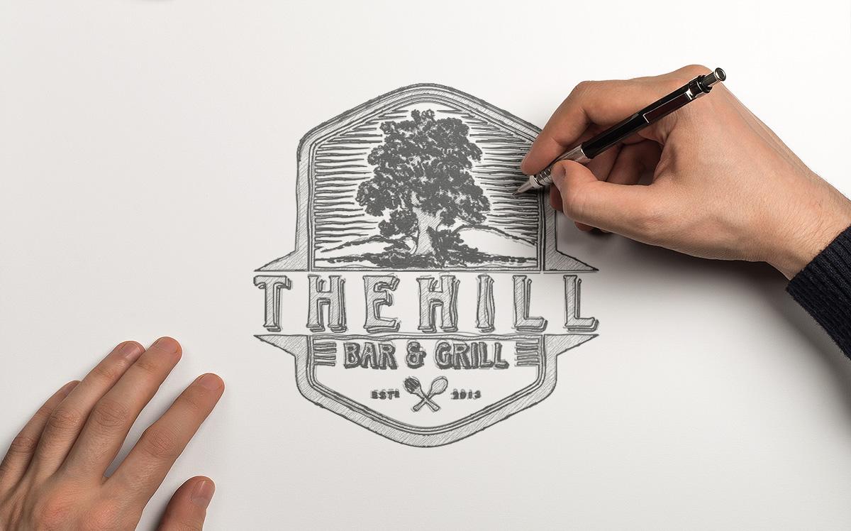 Hill Logo - Logo Design for The Hill Bar & Grill | R. ONE CREATIVE