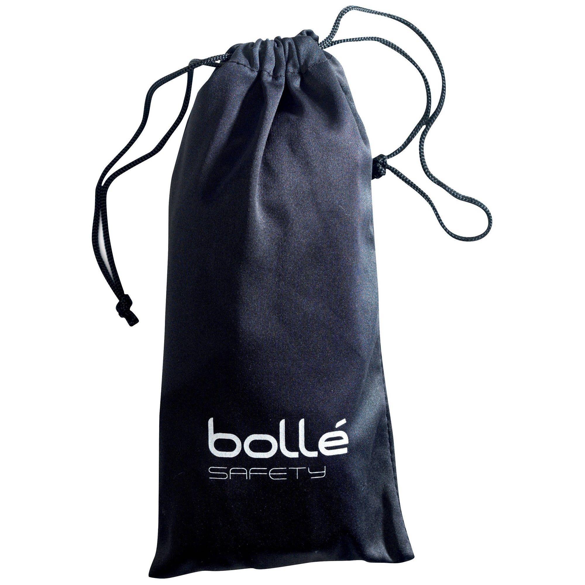 Bolle Logo - Bolle 40182 IRI-S Safety Glasses - Black/Grey Temples - Smoke Platinum  Anti-Fog Lens