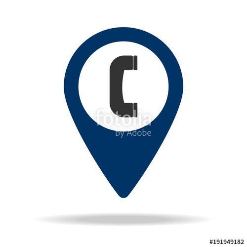 Phonebooth Logo - phone booth in blue map pin icon. Element of map point for mobile ...