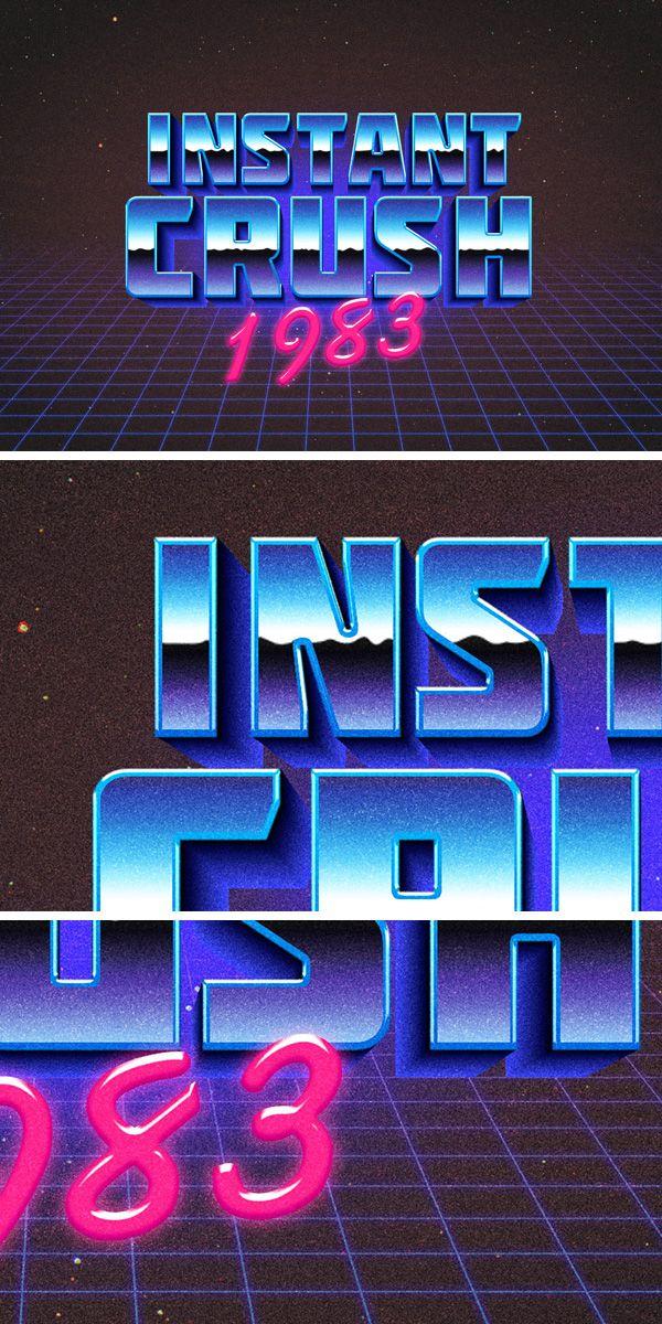 80s Logo - 80s Retro Typography Effect
