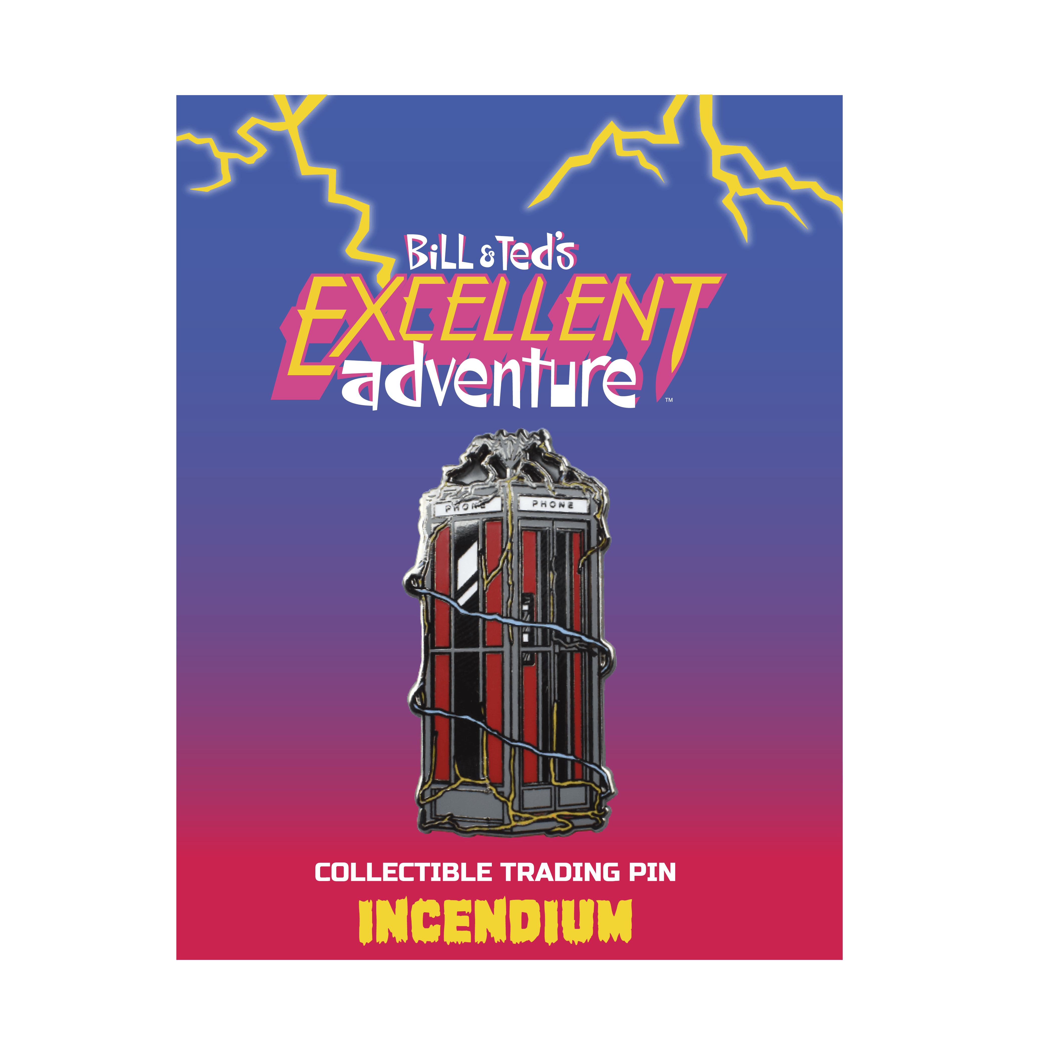 Phonebooth Logo - Bill & Ted's Excellent Adventure Phone Booth Lapel Pin