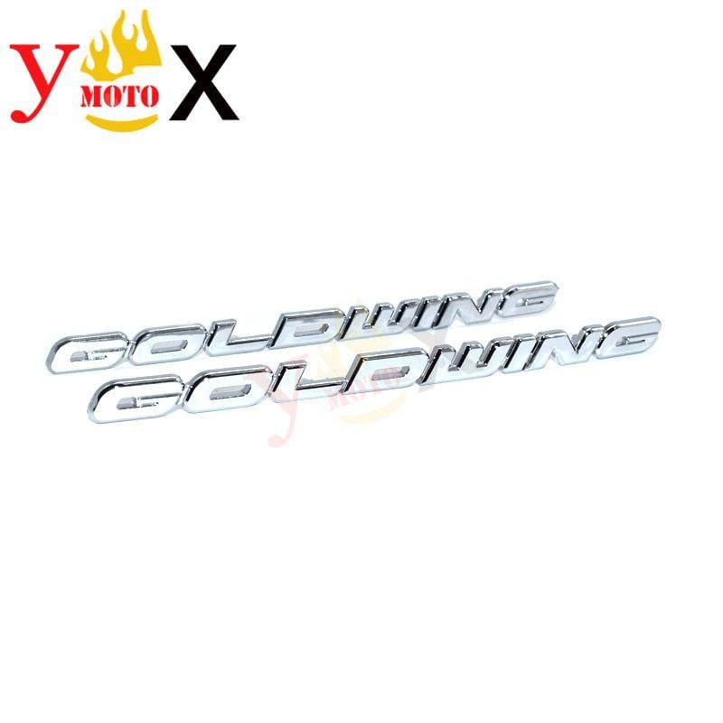 GL1800 Logo - Details about Chrome Front Shock Absorber Logo Decals Badge Emblems For  Honda Goldwing GL1800