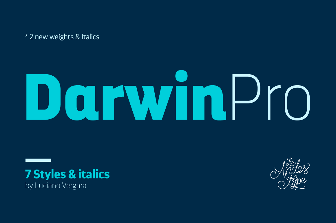 Darwinpro Logo - LAST CHANCE: Darwin Pro Family from Latinotype: 14 fonts for only ...