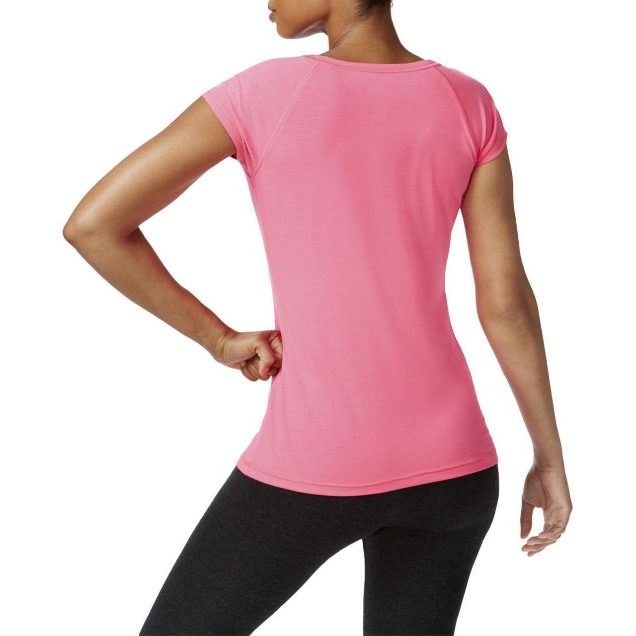 Ideology Logo - Ideology Women's BCRF Jersey Printed T Shirt Molten Pink Size Extra Small