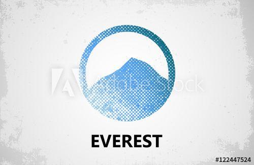 Everest Logo - Mountain Logo design. Everest logo. Mountain poster this stock
