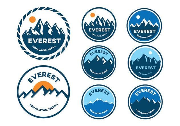Everest Logo - Mountain Everest Badge Vectors Free Vector Download 398255 | CannyPic