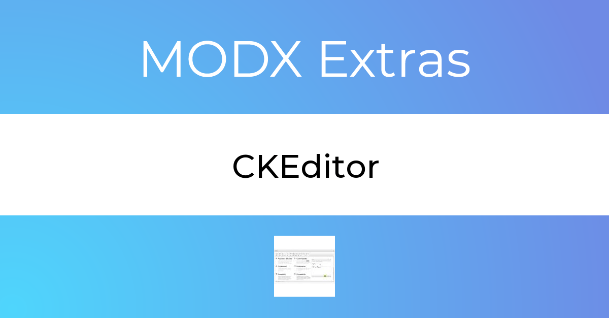 CKEditor Logo - CKEditor | MODX
