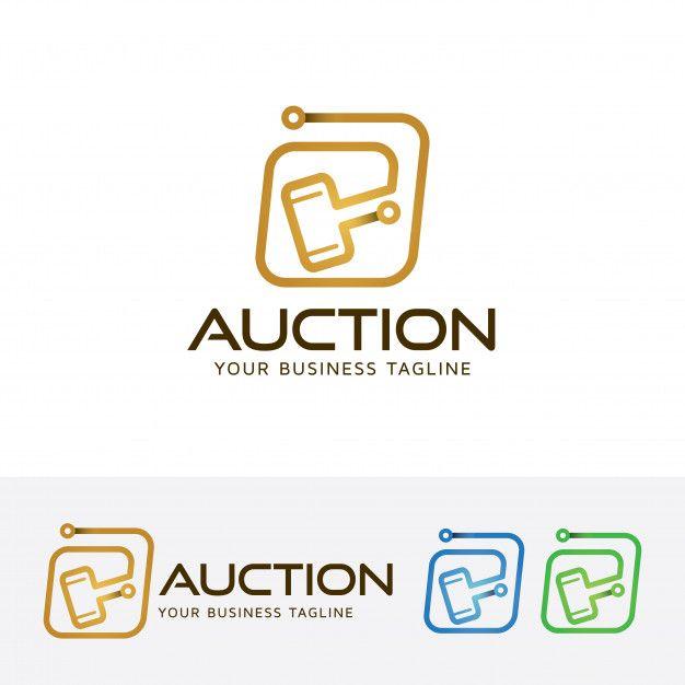 Auction Logo - Digital auction logo template Vector | Premium Download