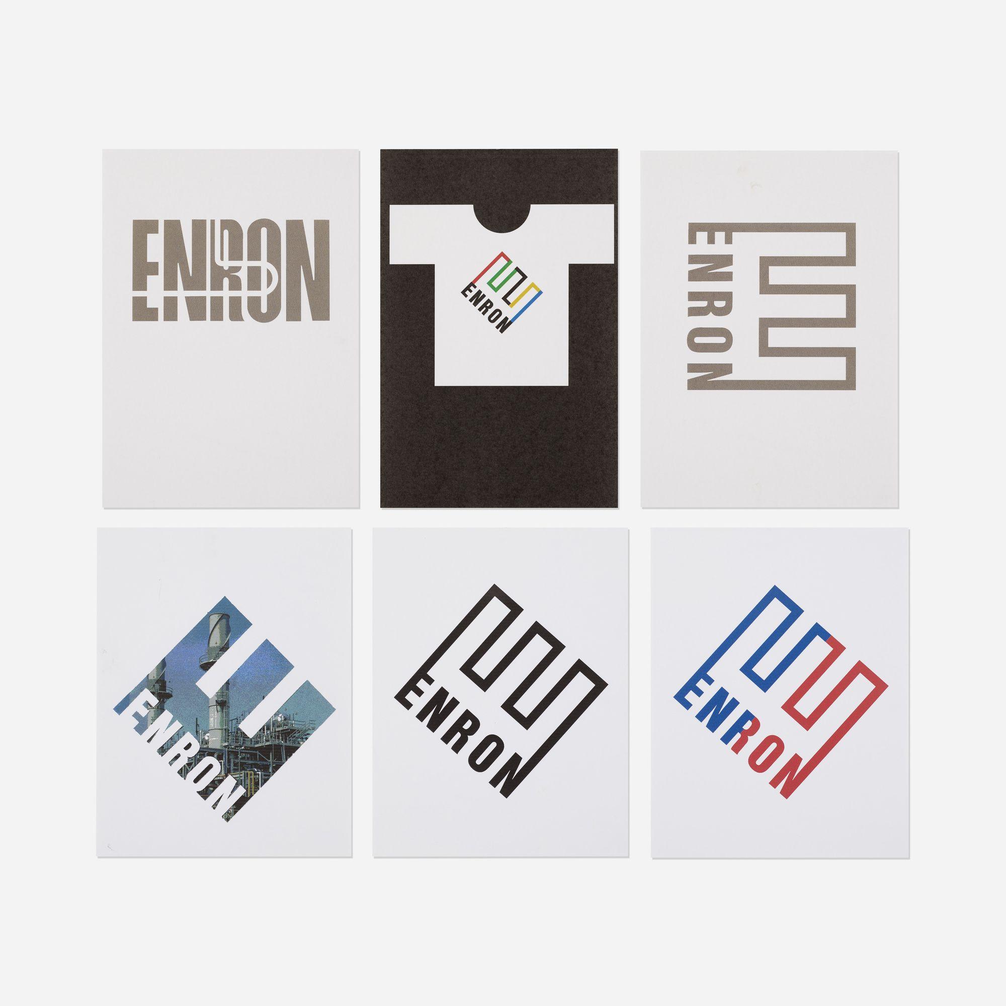 Enron Logo - 213: PAUL RAND, collection of thirteen Enron logo sketches < Paul