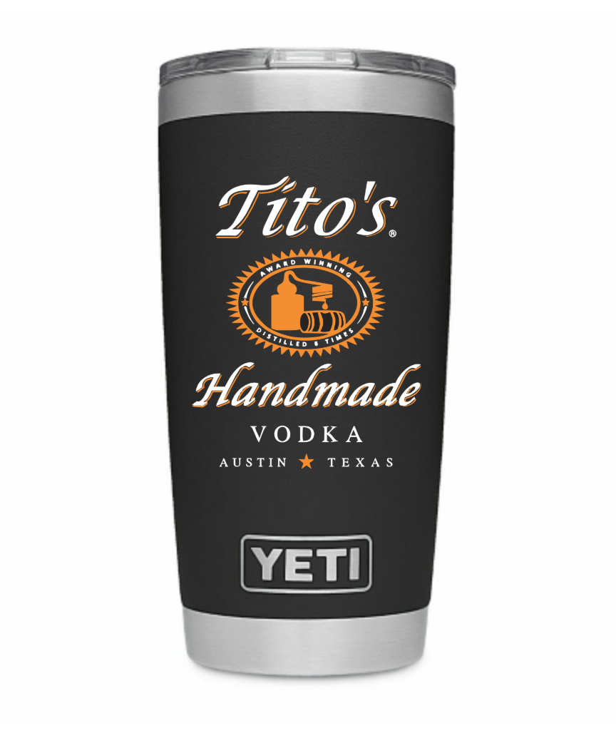 Tito's Logo - Titos Handmade Vodka Yeti Rambler - Full Color Logo – Small Batch ...