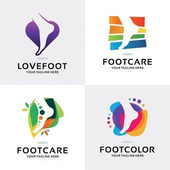 Foot Logo - Collection of foot care logo set design template Vector | Premium ...