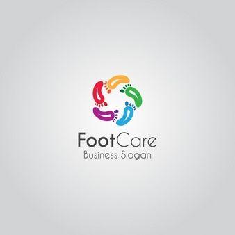 Foot Logo - Colorful foot prints logo Vector | Free Download