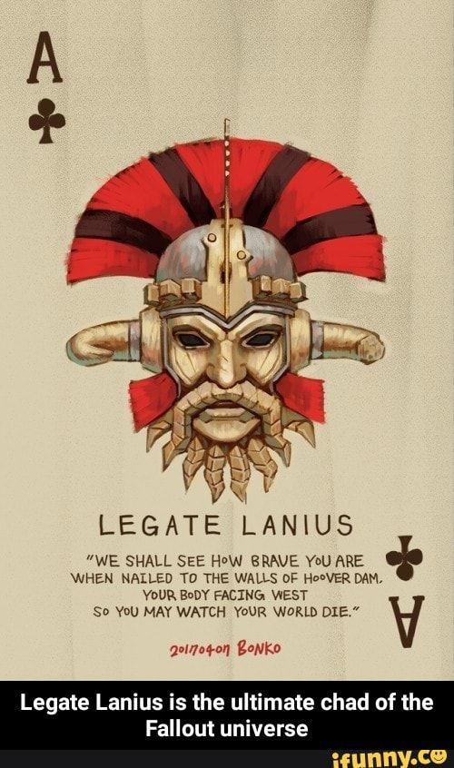 Lanius Logo - LEGATE LANIUS ”WE SHALL SEE Hºw BRAVE You ARE WHEN NAILED TU THE ...