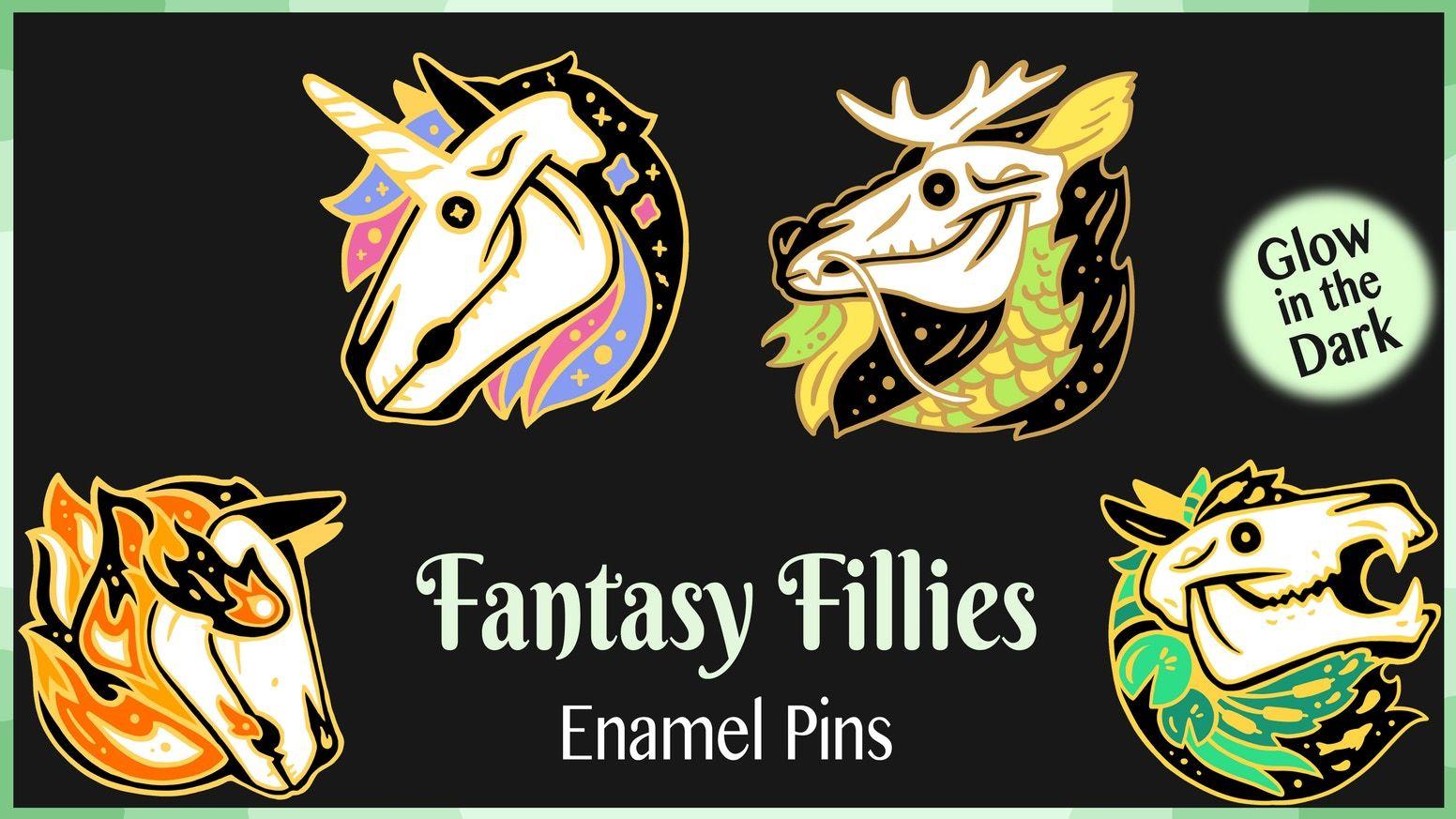 Fillies Logo - Fantasy Fillies Enamel Pins by Meagan Bethel — Kickstarter