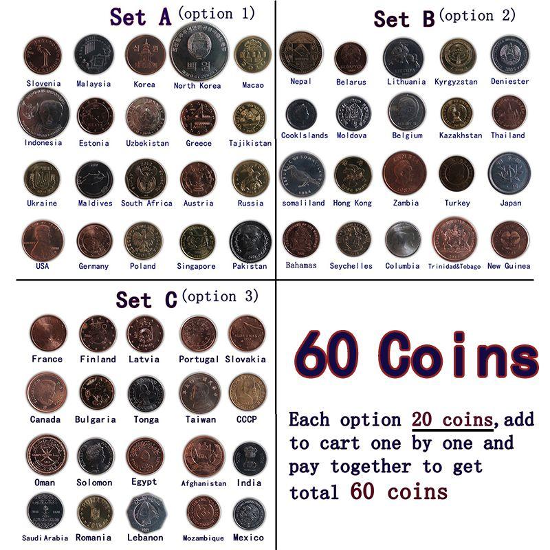 C-Real Logo - US $3.39. 60 Coins From 60 Different Countries ( Option A B C), Real Genuine Original Coin, Country Collectibles Euro Asia Africa America In