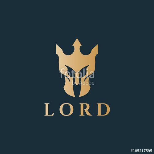 Lord penguin logo company simple Royalty Free Vector Image