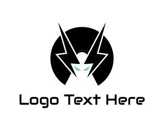Villain Logo - Thunderbolt Face Logo